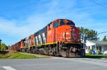 CN 9576 leads 561 at St Jean Baptiste street